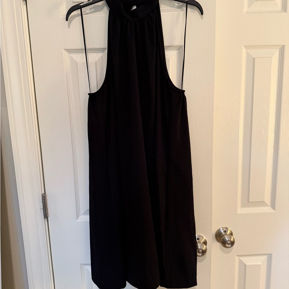 Elegant Black Halter Dress